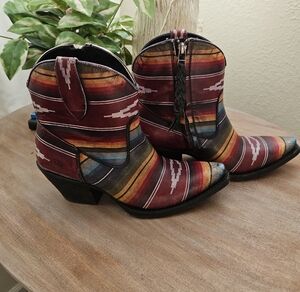 Ariat Multicolor Striped Ankle Boots